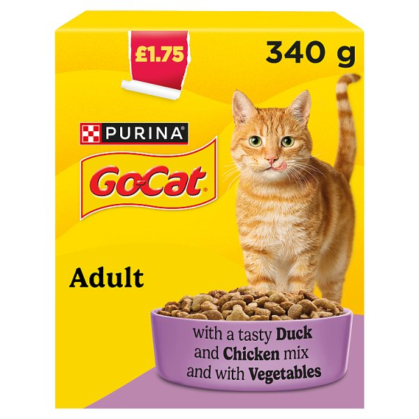 GO-CAT CHICKEN AND DUCK DRY CAT FOOD 340G PMP