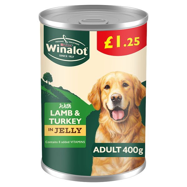 WINALOT CLASSICS MIXED IN JELLY TURKEY & LAMB WET DOG FOOD 400G