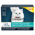 GOURMET PERLE OCEAN DELICACIES MINI FILLETS IN GRAVY 12 X 85G (1020G)