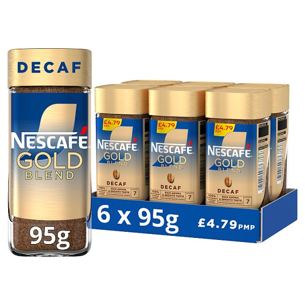 NESCAFE GOLD BLEND DECAF INSTANT COFFEE 95G £4.79 PMP