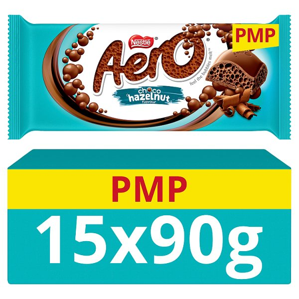 AERO CHOCO HAZELNUT FLAVOUR SHARING BAR 90G PMP £1.65