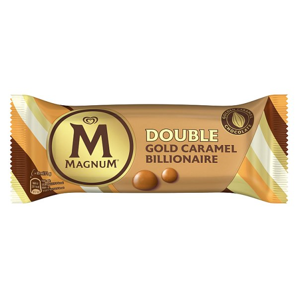 MAGNUM ICE CREAM STICK DOUBLE GOLD CARAMEL BILLIONAIRE 85 ML
