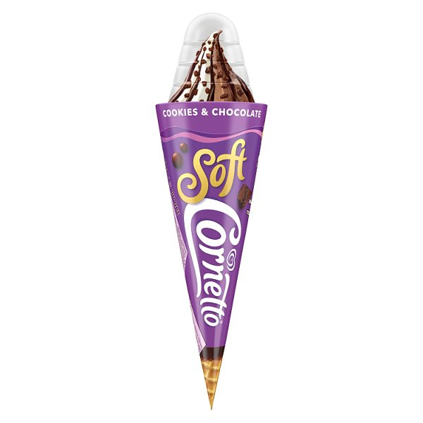 CORNETTO SOFT ICE CREAM CONE COOKIE & CHOCOLATE 140 ML