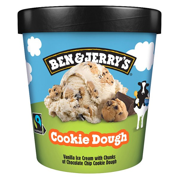 BEN & JERRY'S ICE CREAM TUB COOKIE DOUGH 465ML