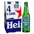 HEINEKEN 0.0 ALCOHOL FREE PREMIUM LAGER BEER 0% ABV BOTTLES 4X330ML