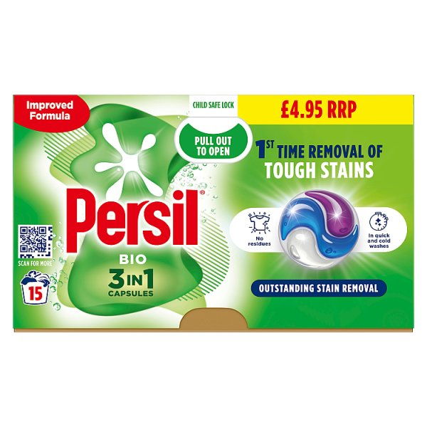 PERSIL 3 IN 1 WASHING CAPSULES BIO 15 WASHES
