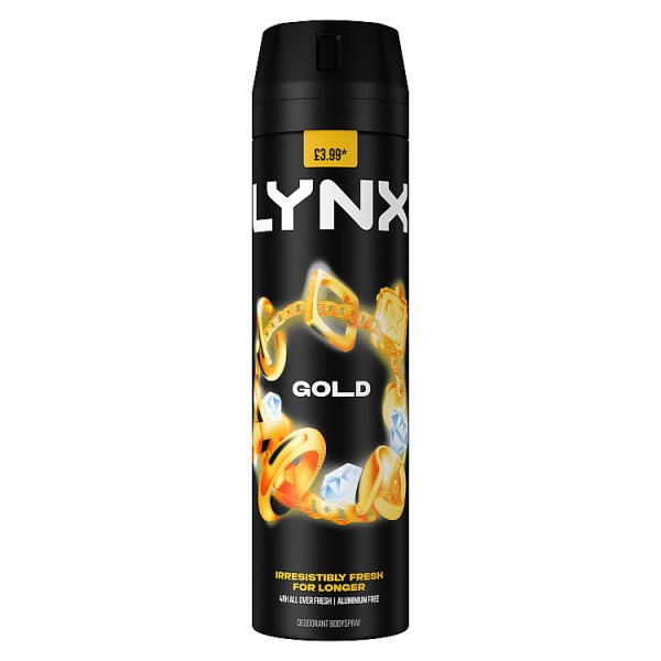 LYNX AEROSOL BODY SPRAY GOLD 200 ML