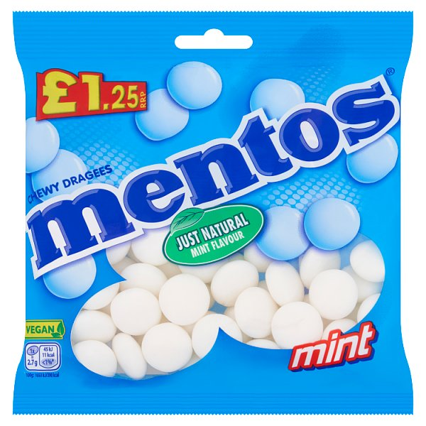 MENTOS CHEWY DRAGEES MINT FLAVOUR 135G