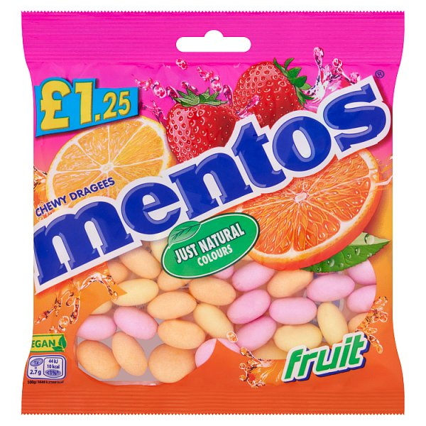 MENTOS CHEWY DRAGEES FRUIT 135G