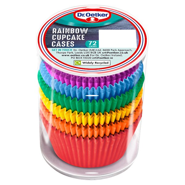 DR. OETKER 72 RAINBOW CUPCAKE CASES